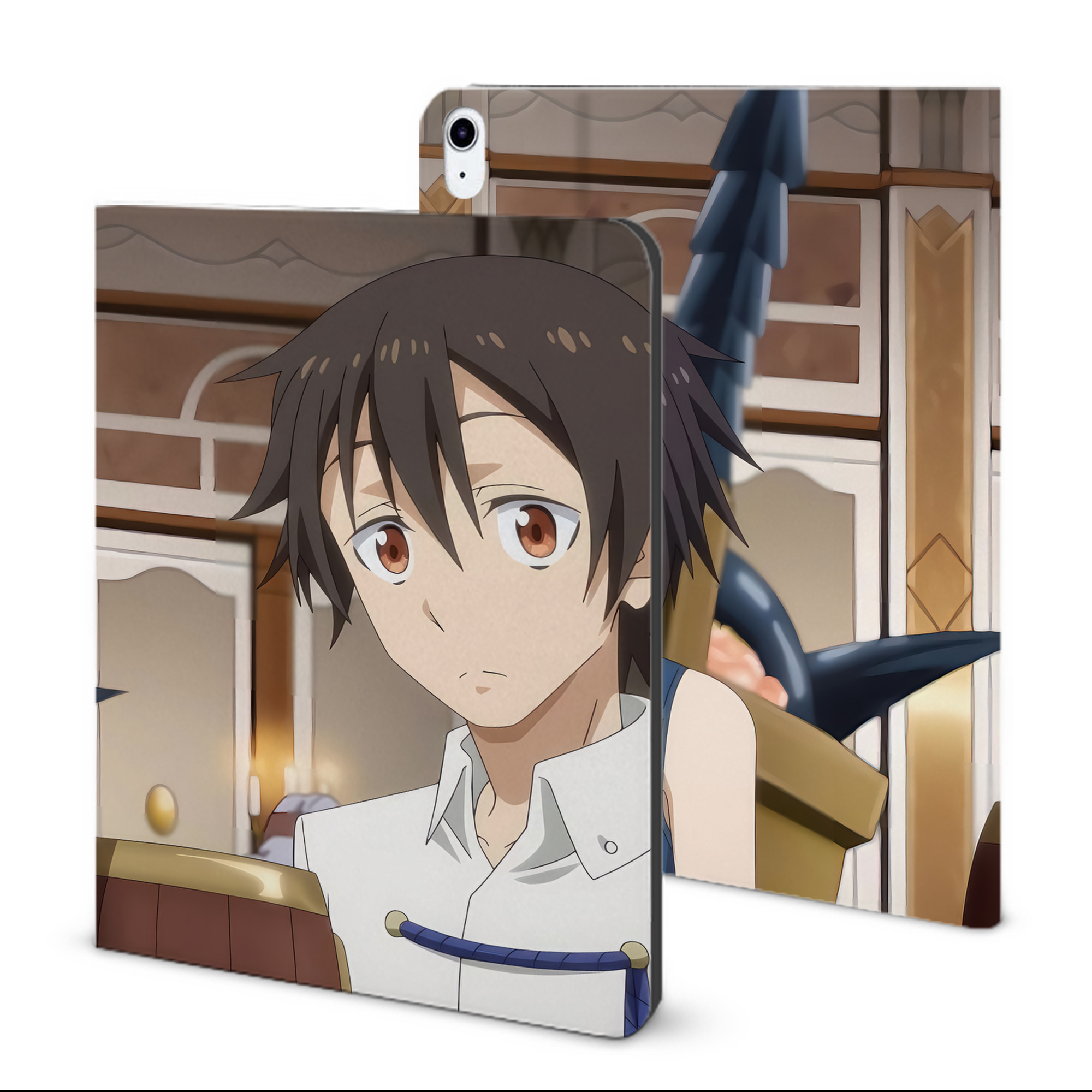 （画像用） 転スラ Regarding Reincarnated to Slime IPad ケース ブック型 PUレザー TPU 耐衝撃 軽量 薄型 ペン収納なし 全面保護 IPad 各モデル対応